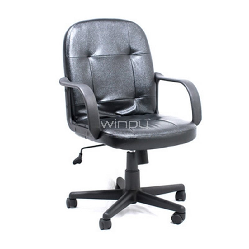 Silla Ejecutiva Xtech con Reposabrazos Fijos (hasta 90kg, Negro)