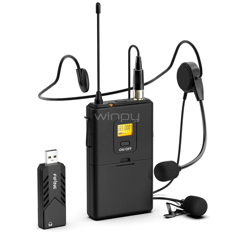 Micrófono Inalámbrico Fifine K031B con Solapa Lavalier (USB)