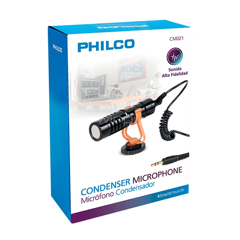 Micrófono Condensador Philco Con Soporte (para Cámara)