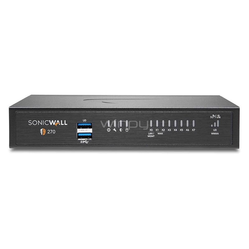Firewall Sonicwall TZ270 de 1 a 10 usuarios (750 Mbps)