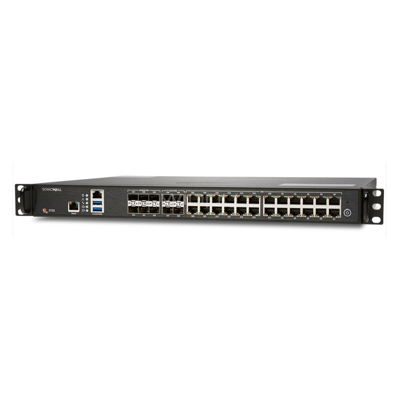 Firewall SonicWall NSa 3700 (1GbE x24, 10GbE SFP+ x6, 5GbE SFP+ x4, USB 3.0)