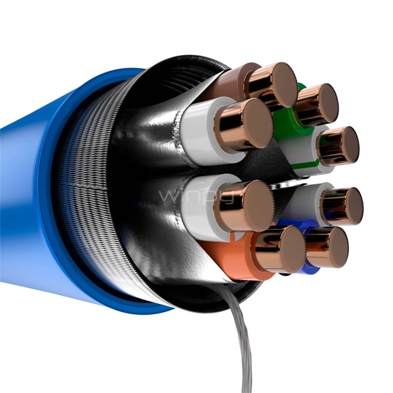 Cable Nexxt en Bobina de 300 Metros (S/FTP, Cat.6A, Azul)