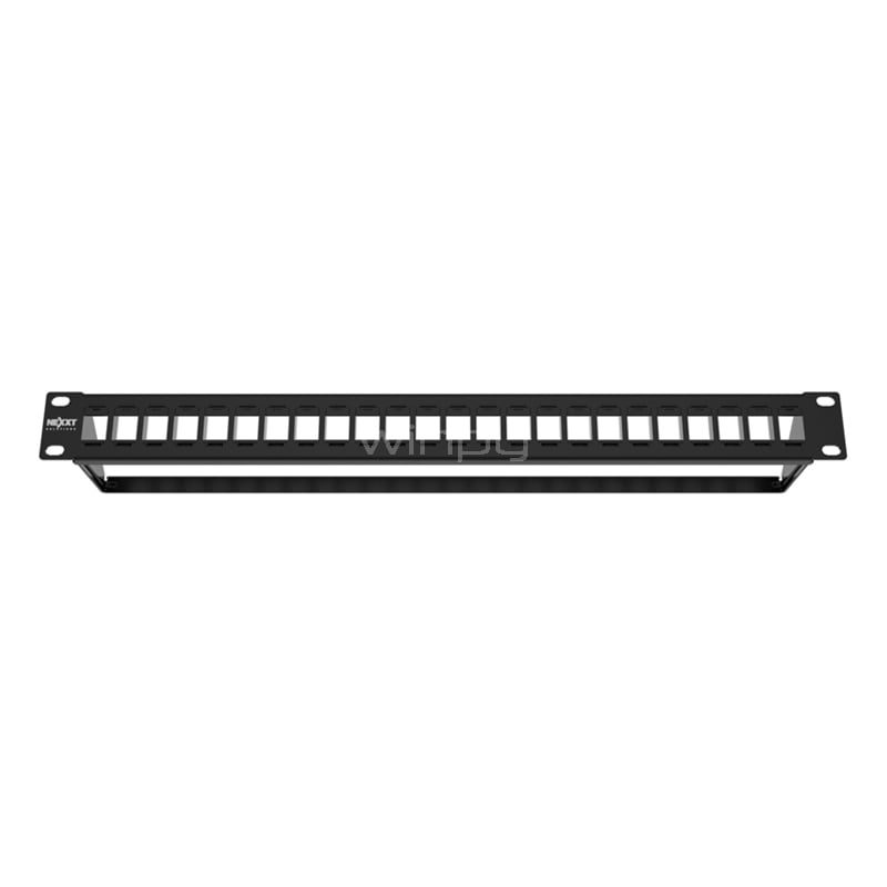 Panel para Rack Nexxt de Interconexión (24 Puertos, Modular, U/UTP, 1U)