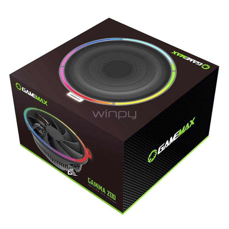 Ventilador Gamemax Gamma 200 RGB (120mm, 1800rpm, Intel-AMD)