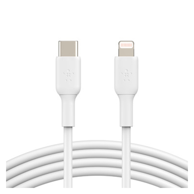 Cable Belkin de USB-C a Lightning de 1 Metro (MFi, Blanco)