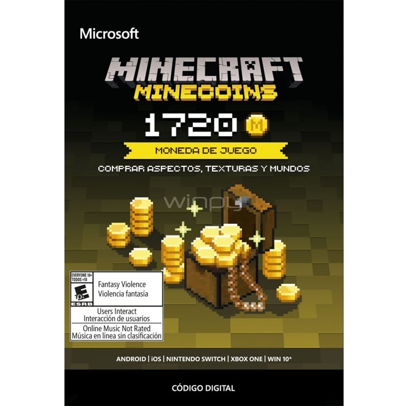 Moneda Virtual Minecraft Minecoins 1720 (Descargable)