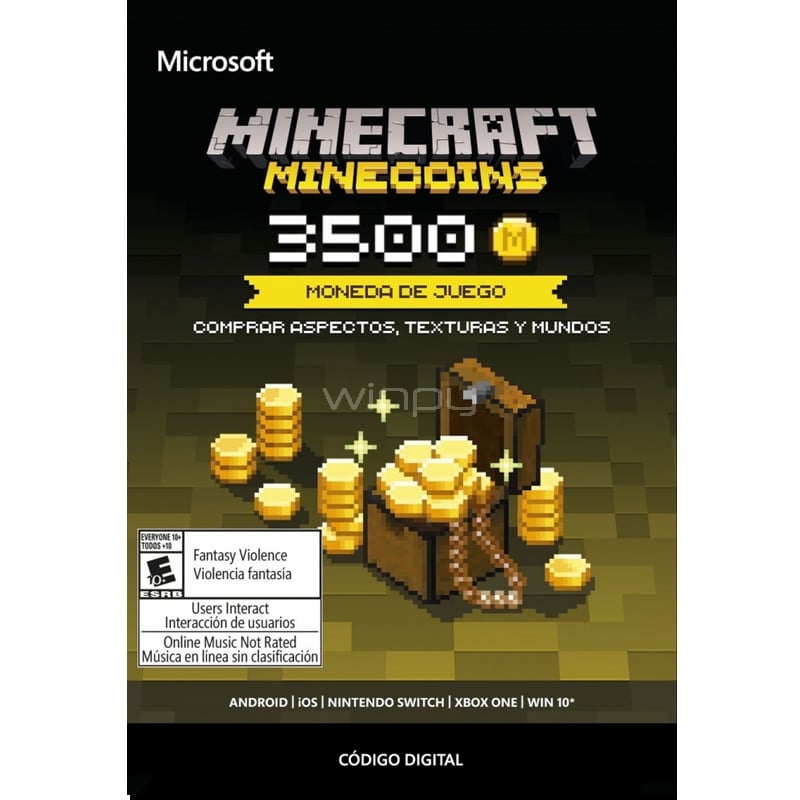 Moneda Virtual Minecraft Minecoins 3500 (Descargable)