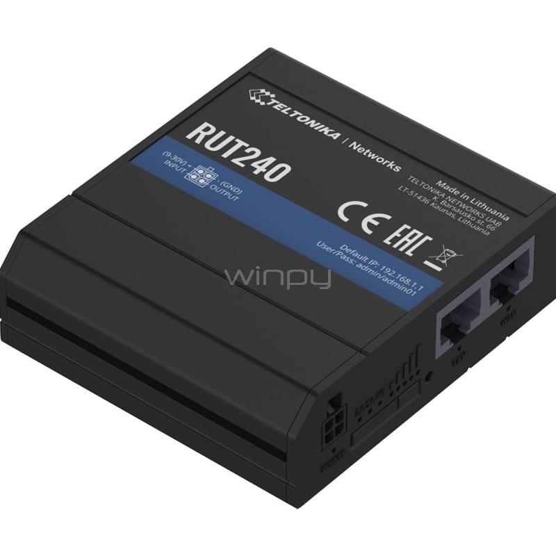 Router Teltonika RUT240 4G/LTE (Cat 4, 3G, 2G conector SIM)