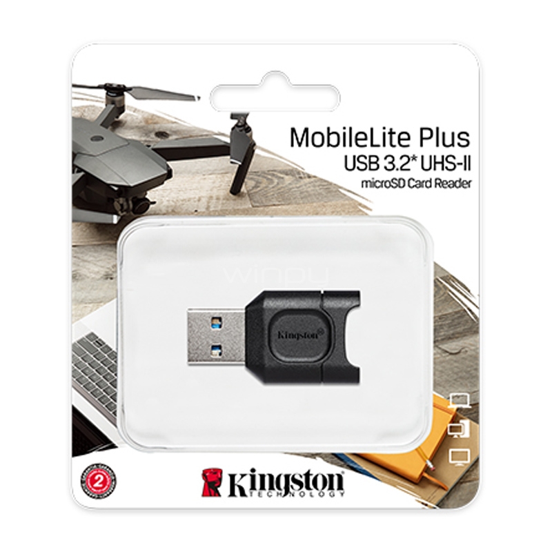 Lector de Tarjetas microSD Kingston MobileLite Plus (USB 3.2, UHS-II/UHS-I)