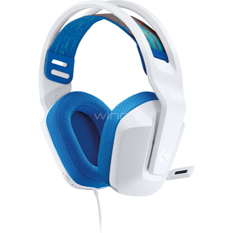 Audífonos Gamer Logitech G335 (Jack 3.5mm, Multiplataforma, Blanco)