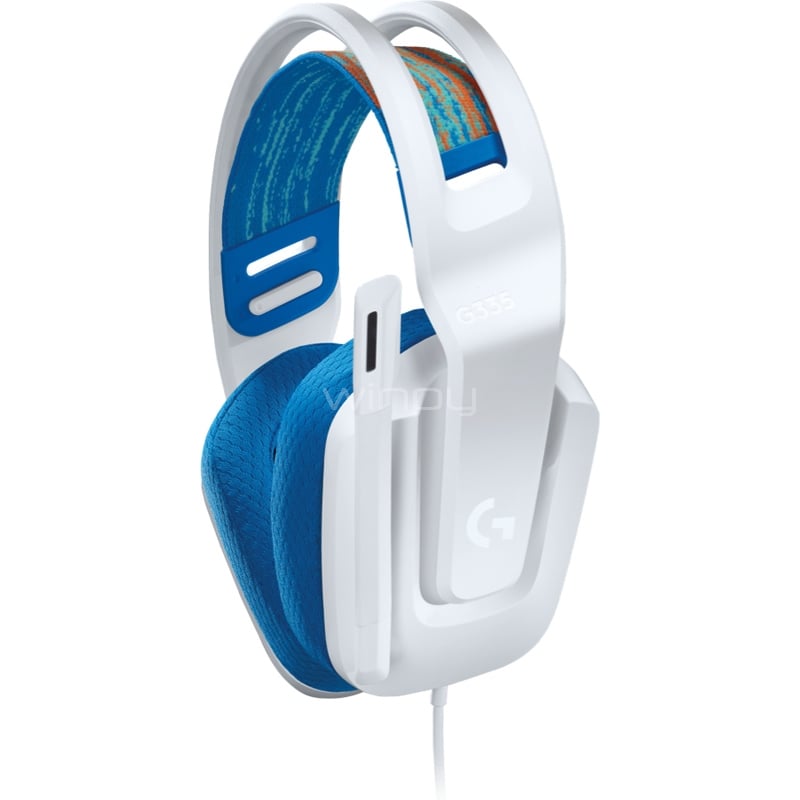 Audífonos Gamer Logitech G335 (Jack 3.5mm, Multiplataforma, Blanco)