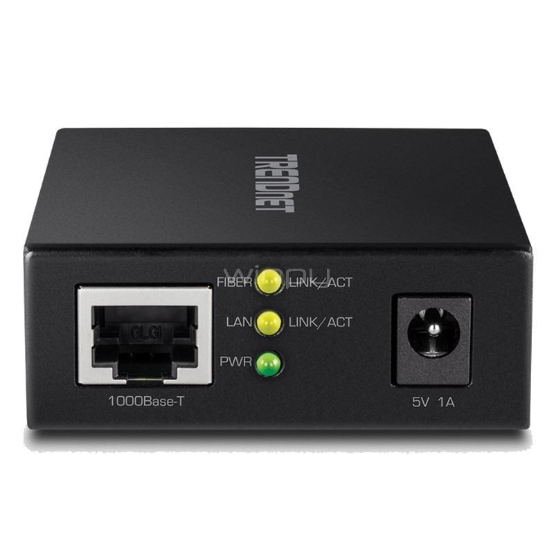 Conversor de Medios TRENDnet de 1000Base-T a 1000Base-SX/LX (fibra)