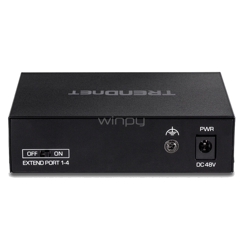 Switch Trendnet Gigabit de 5 puertos (hasta 250 mts, PoE+, Fast Ethernet, 1 Gbps, 60W)