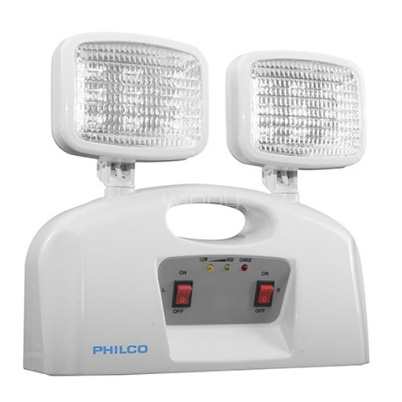 Lámpara Philco AT58 de Emergencia (2 Focos, 4V 2.3AH, 18 LED)