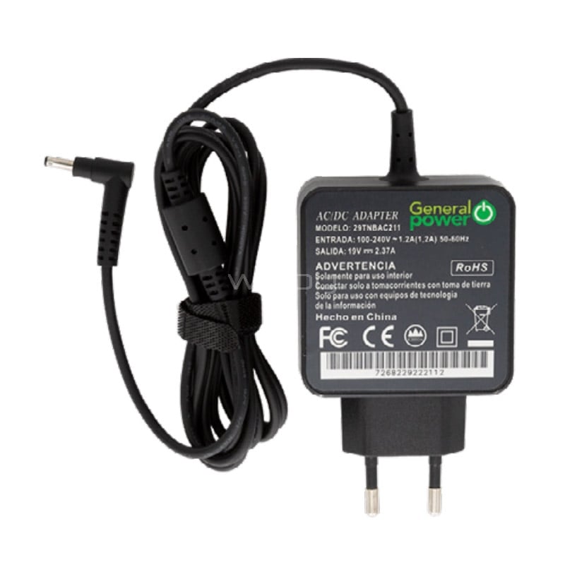 Cargador de Notebook para Portátil ACER (19V, 2.37A)