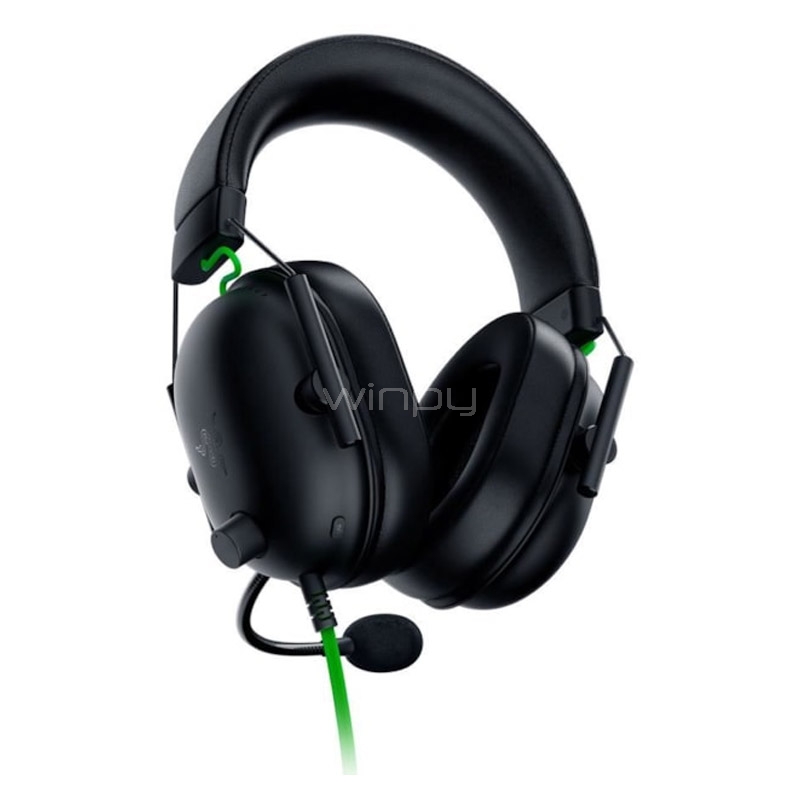 Audífonos Gamer Razer BlackShark V2 con THX Spatial Audio (Jack 3.5 mm/USB 2.0, Negro)