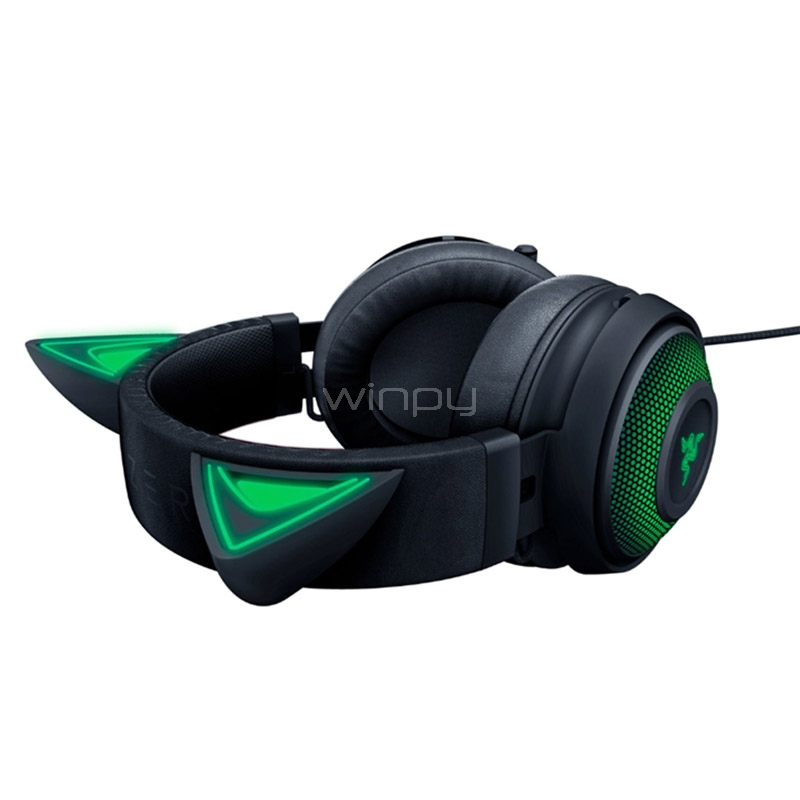 Audífonos Gamer Razer Kraken Kitty Chroma RGB (USB, Negro)