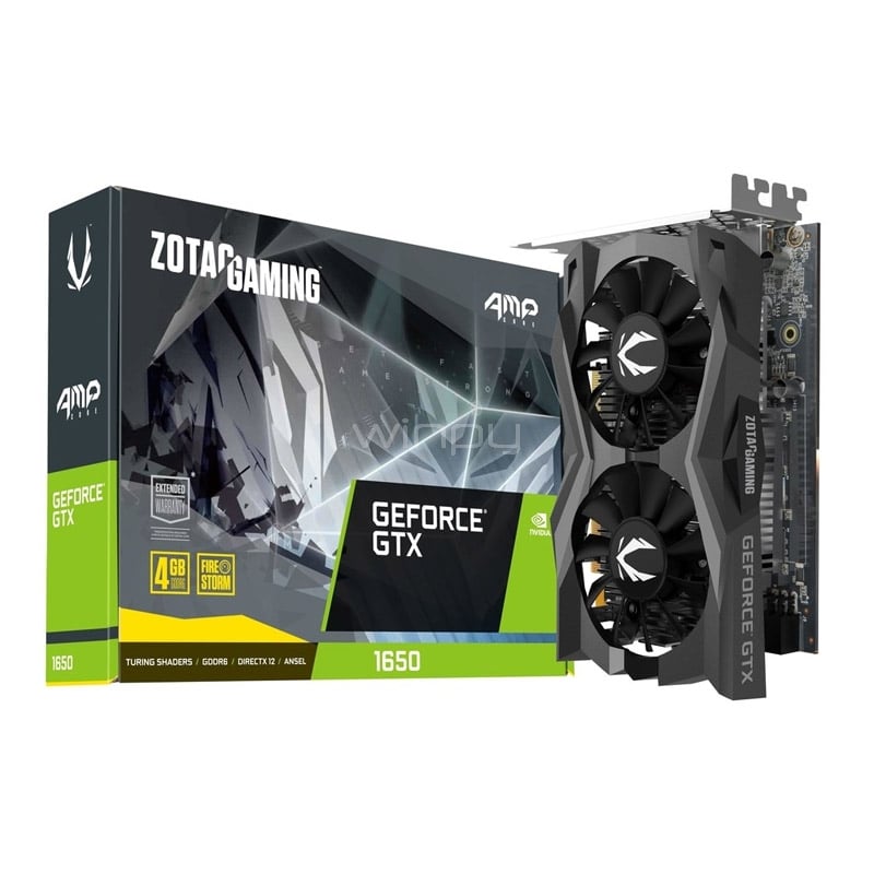 Tarjeta de video ZOTAC Gaming GeForce GTX 1650 AMP Core de 4GB GDDR6