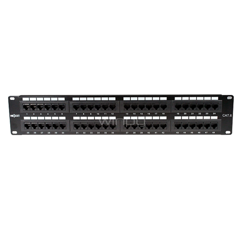 Panel Patch Nexxt de 48 puertos (19“, Negro)