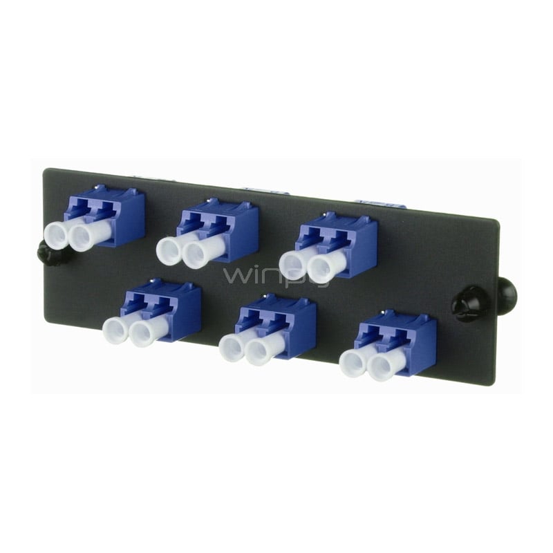 Panel Panduit Adaptador de Fibra (LC, OS1/OS2, LC Dúplex, Azul)