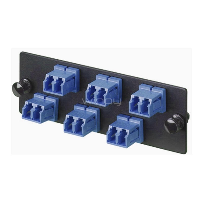Panel Panduit Adaptador de Fibra (LC, OS1/OS2, LC Dúplex, Azul)