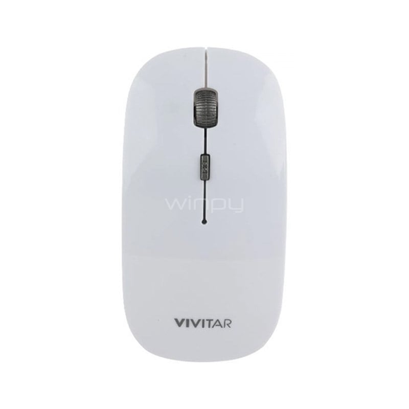 Mouse Vivitar Inalámbrico (1600dpi, Dongle USB, Blanco)