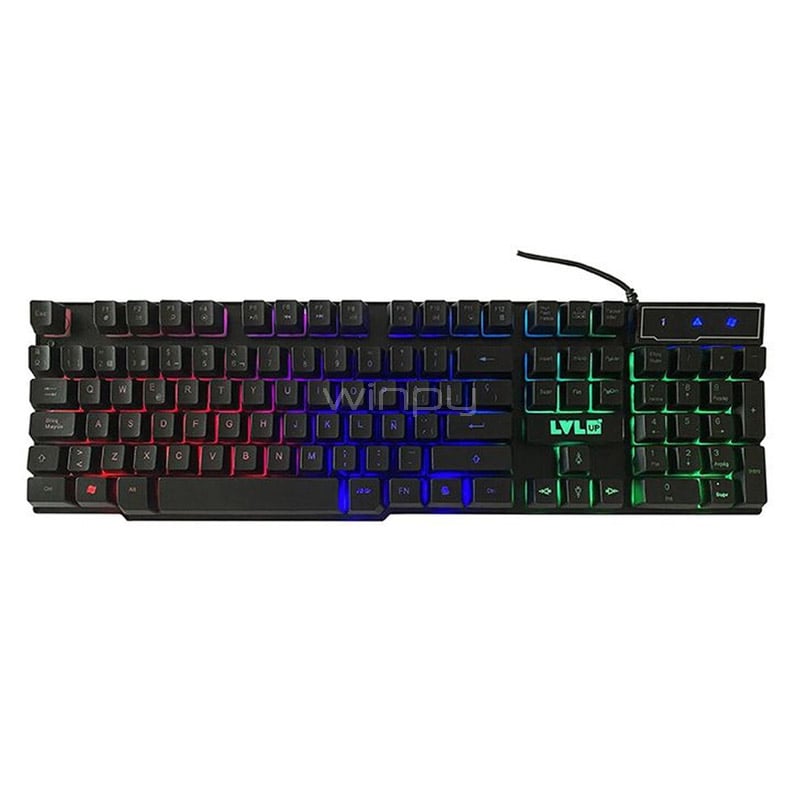 Teclado Gamer LvlUp Retroiluminado (Español, Negro) | LU734-NOC-SA-6