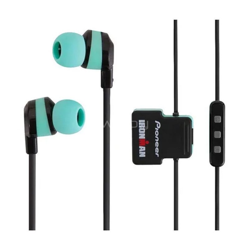 Auriculares Deportivos Pioneer IRONMAN Inalámbricos (Bluetooth, Verde Menta)