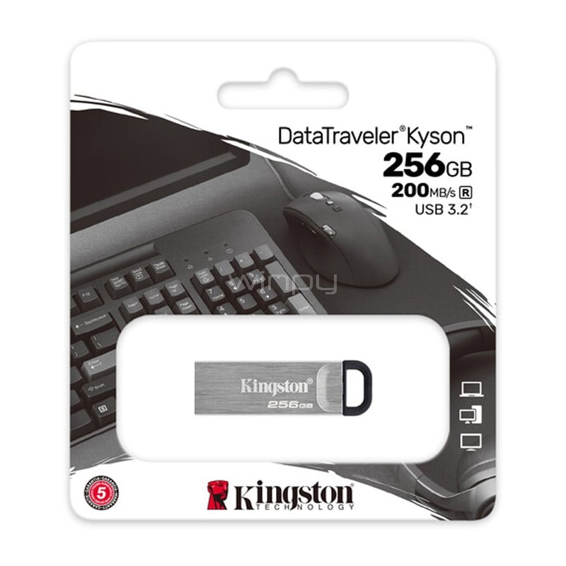 Pendrive Kingston DataTraveler Kyson de 256GB (USB 3.2)