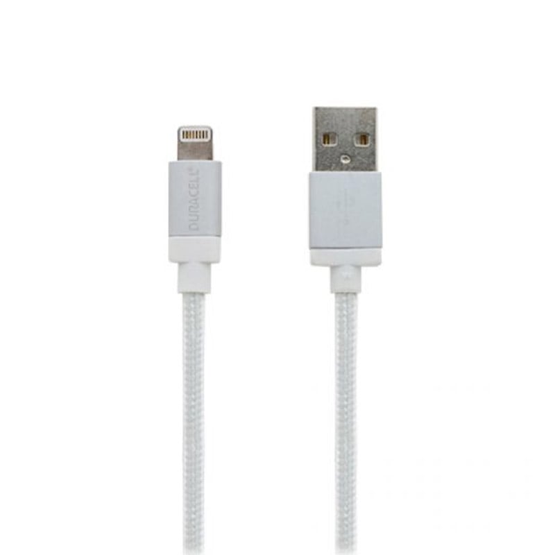 Cable Duracell Lightning de 3 metros (2.1 amp, Blanco)