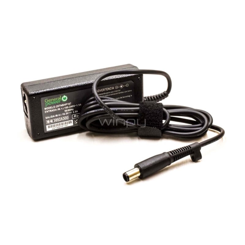 Cargador General Power para Notebook HP (18.5V, 3.5a, 7.4mm X 5.0mm)