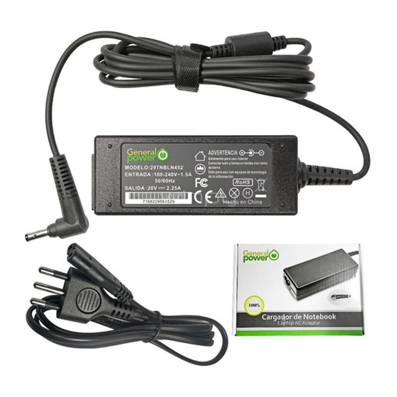 Cargador General Power para Notebook Lenovo (20V, 2.25A, 4.0 x 1.7mm)