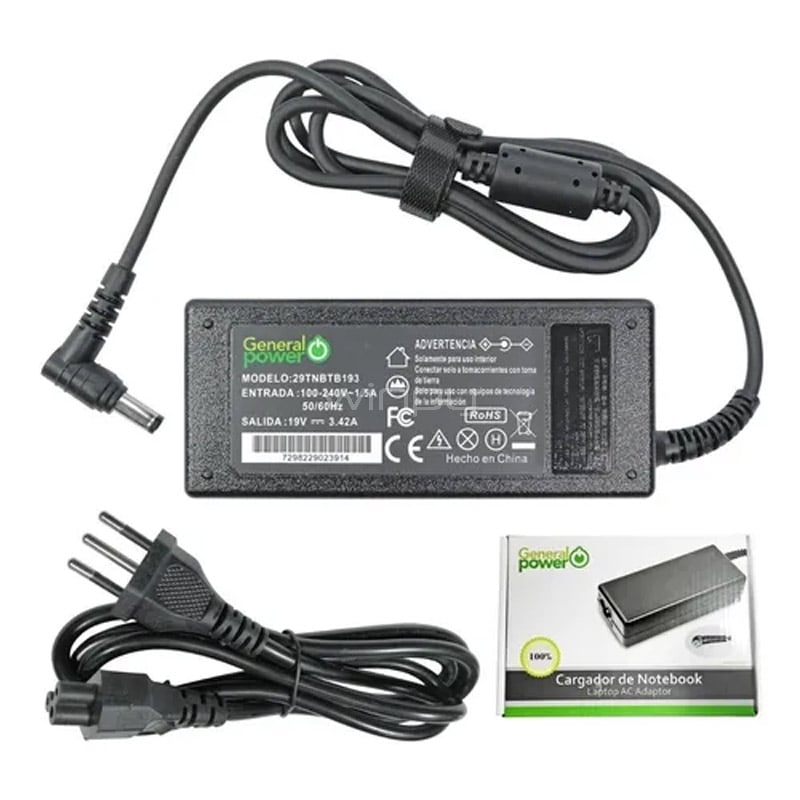 Cargador General Power para Notebook Toshiba (19v-3.42a)