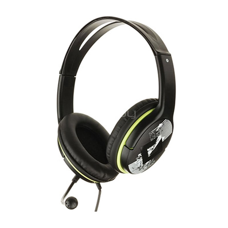 Audífonos Gamer Genius HS-400A (Jack 3.5mm, Negro/Verde)