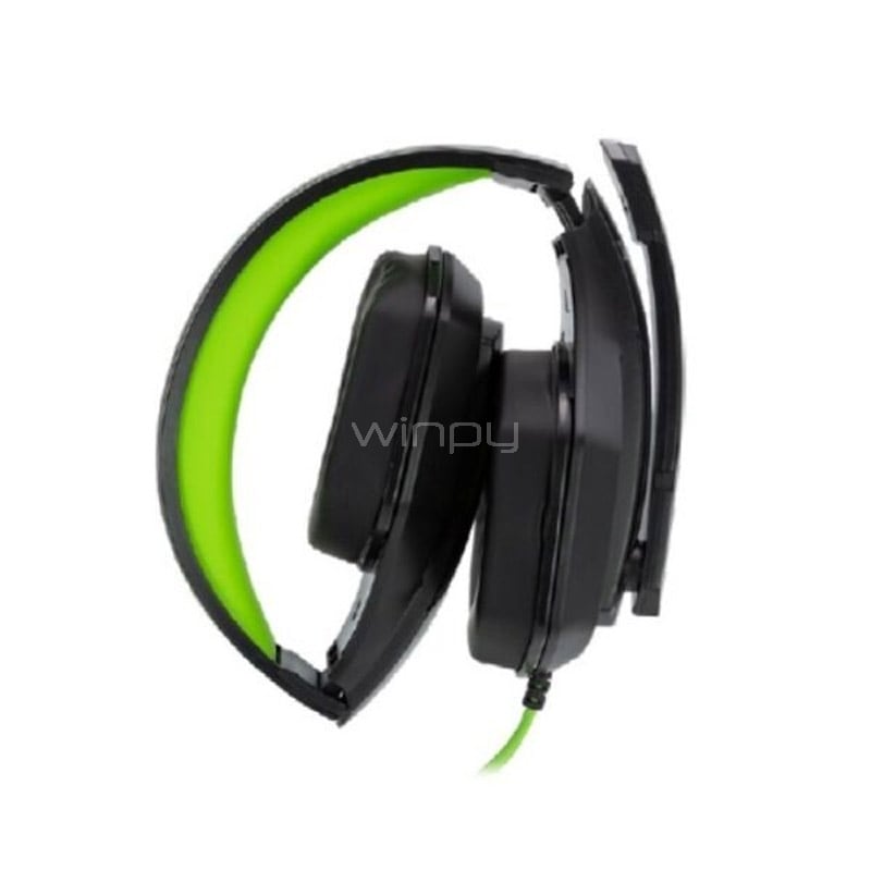 Audífonos Gamer Monster Audio (Jack 3.5mm, Negro/Verde)