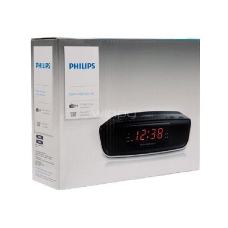 Philips AJ3123 Radio Despertador Negro