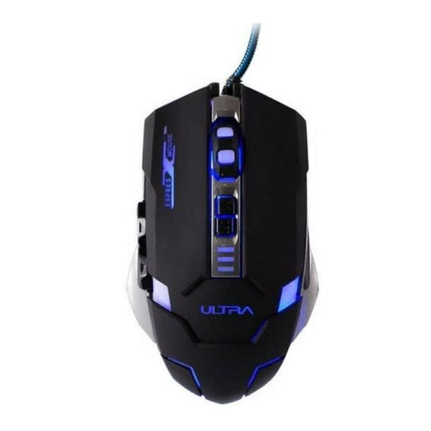 Mouse Gamer ULTRA X-10 Retroiluminación (1800dpi, Negro)