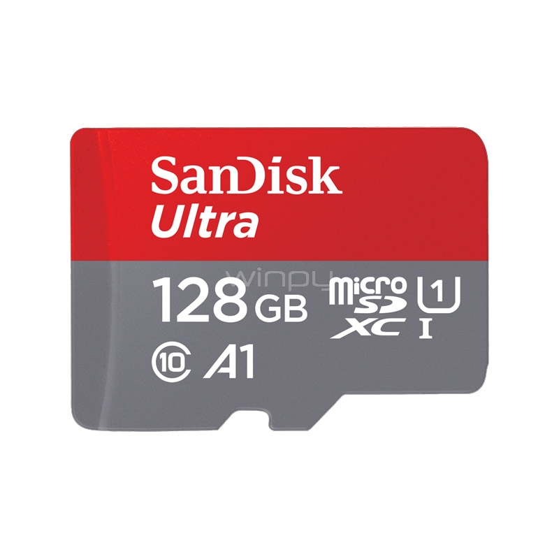 Tarjeta MicroSD SanDisk Ultra de 128GB (UHS-I U1, Class10 A1, con Adaptador SD)