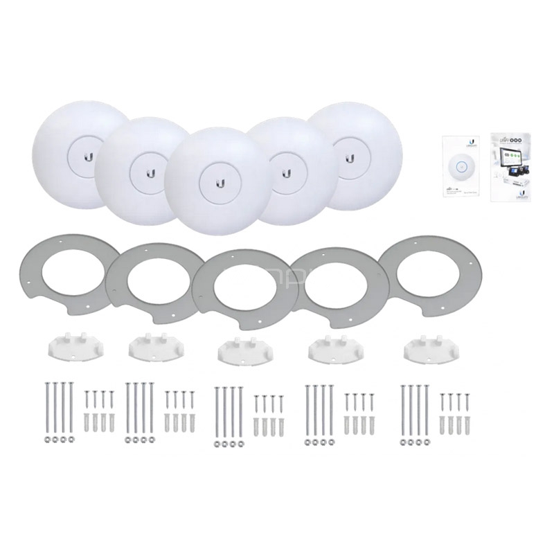 Access Point Ubiquiti UnuFi 802.11ac PRO (banda dual, 3x3 MIMO, Wifi 802.3af) KIT 5 UNIDADES
