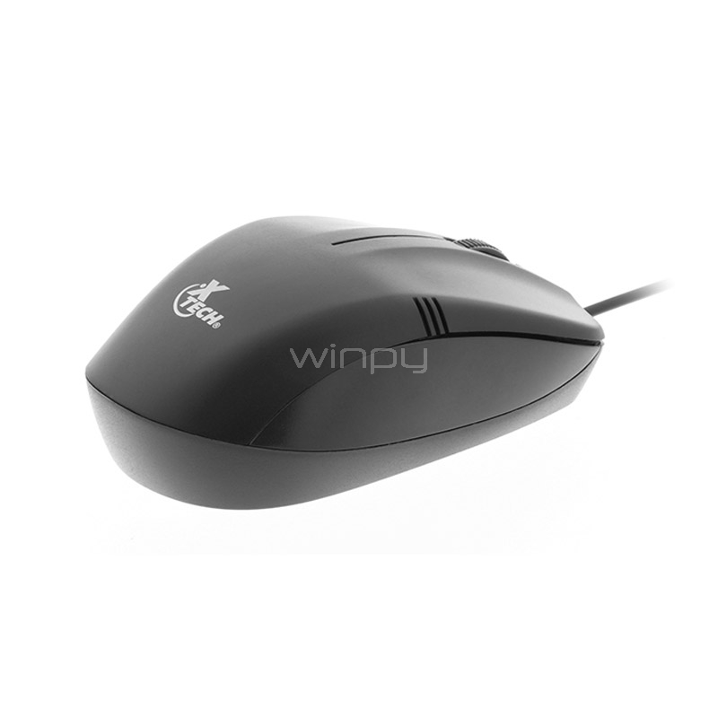 Mouse Xtech 3D de 3 botones (1000dpi, Negro)