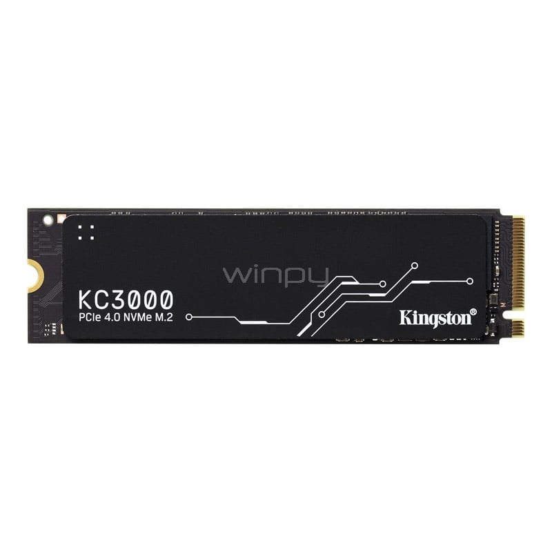 Unidad de estado sólido Kingston KC3000 de 512GB (M.2 NVMe, PCIe 4.0, Hasta 7.000 MB/s)