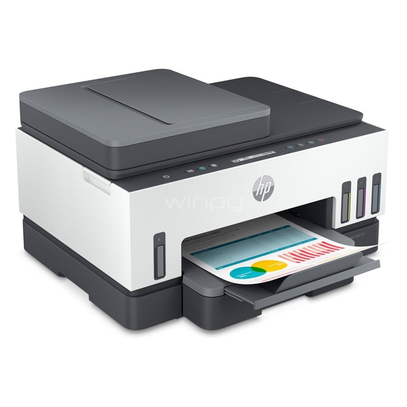Multifuncional HP Smart Tank 750 (Tinta Color, 9ppm, 1200ppp, Wi-Fi/Bluetooth/LAN/USB)
