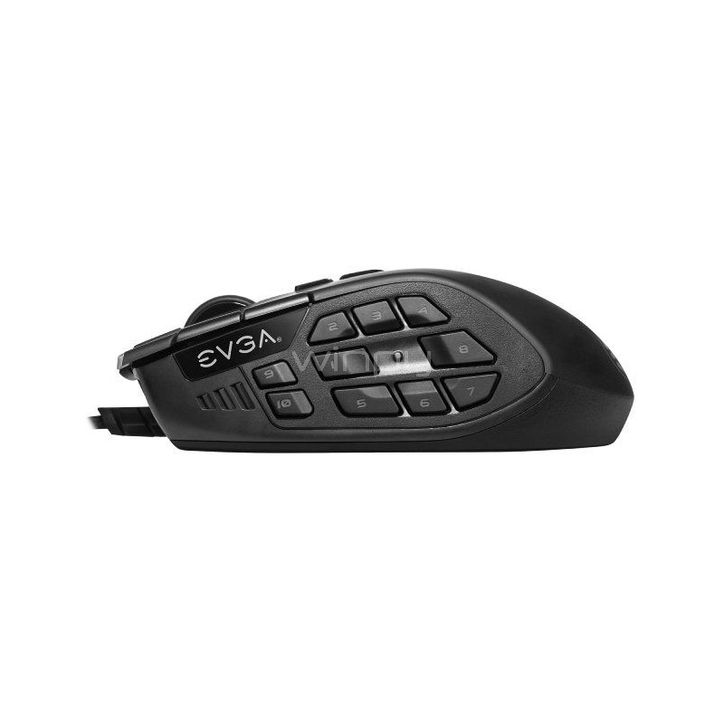 Mouse Gamer EVGA X15 MMO 8K con 12 Botones (PIXART 3389, RGB, Negro)