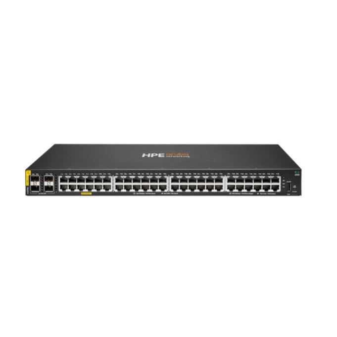 Switch Aruba 6100 de 48 Puertos (176 Gbps, Clase 4 PoE, SFP+, 370 W)