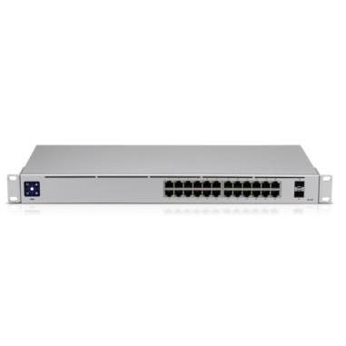 Switch Ubiquiti UniFi USW-24 de 24 Puertos (Gestionado, 52 Gbps, 1G SFP,  GbE RJ45)