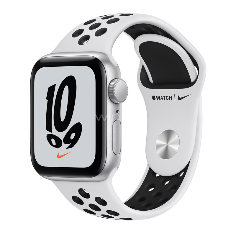 Apple Watch Nike+ SE de 40 mm (GPS, Correa Nike Sport, Platino/Negro)