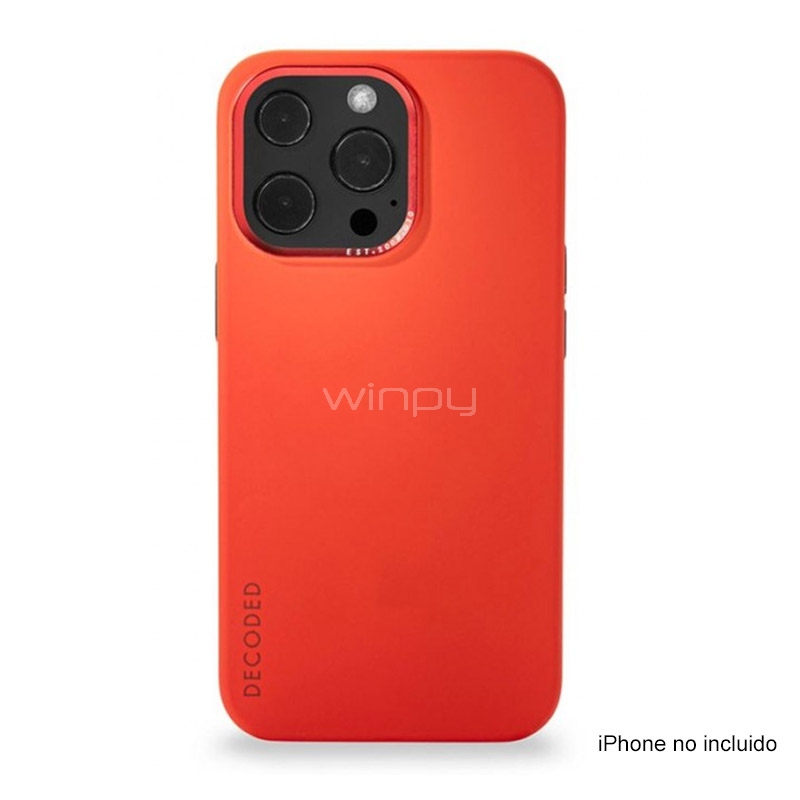 Funda Decoded con MagSafe para iPhone 13 Pro (Silicona, Rojo)