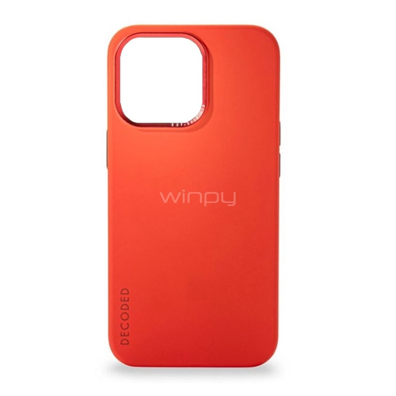 Funda Decoded con MagSafe para iPhone 13 (Silicona, Rojo)