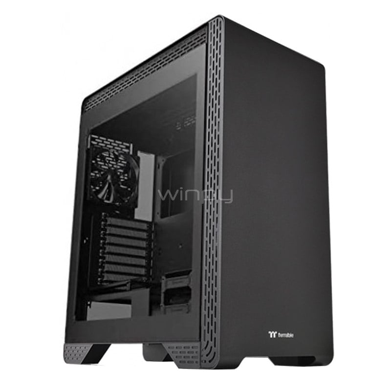 Gabinete Thermaltake S300 (ATX, Vidrio Templado, Negro)