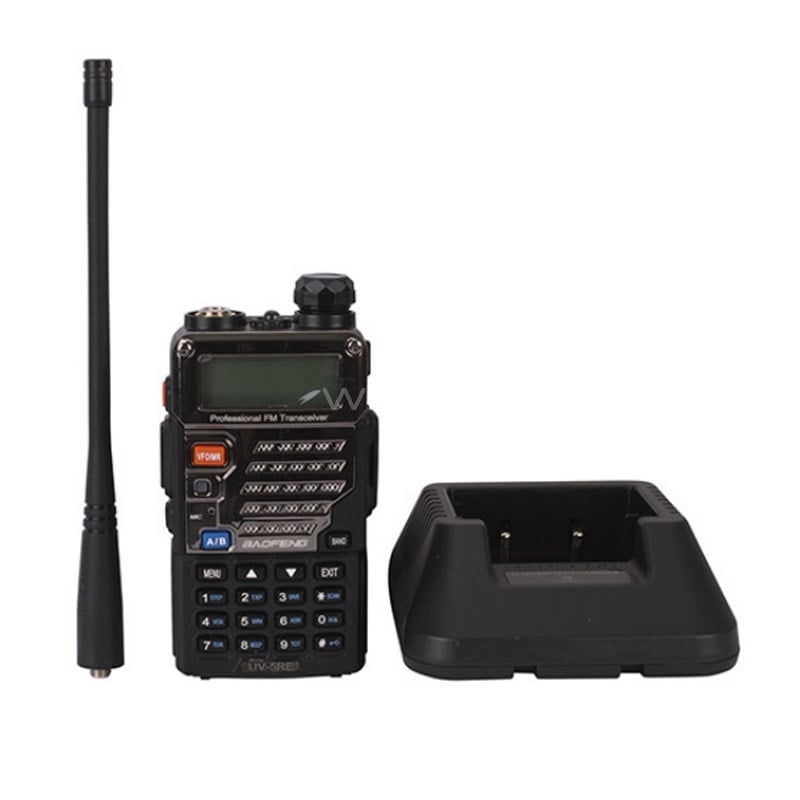 Radiotransmisor Baofeng UHF-UV 5RE (VOX, Negro)